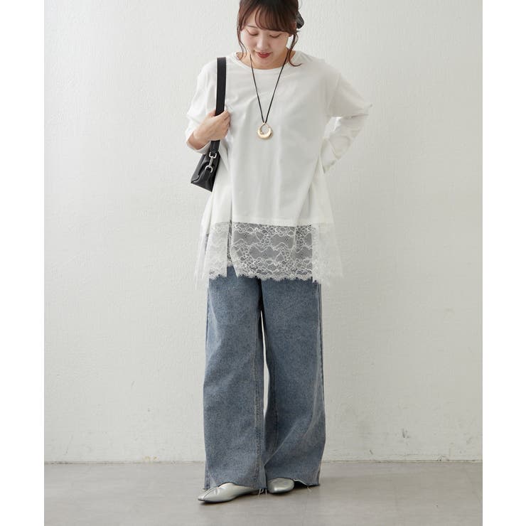 裾レースイレヘムTシャツ | RMAF　NICE CLAUP / OLIVE des OLIVE | 詳細画像7 