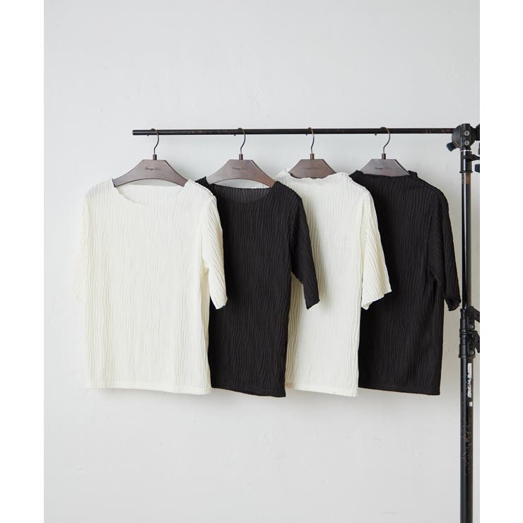 ウェーブジャガードTシャツ | RMAF　NICE CLAUP / OLIVE des OLIVE | 詳細画像2 