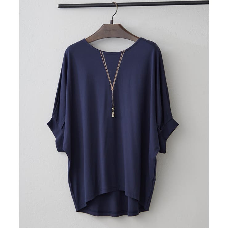 ネイビー | アクセサリー付ドルマンTシャツ | RMAF　NICE CLAUP / OLIVE des OLIVE