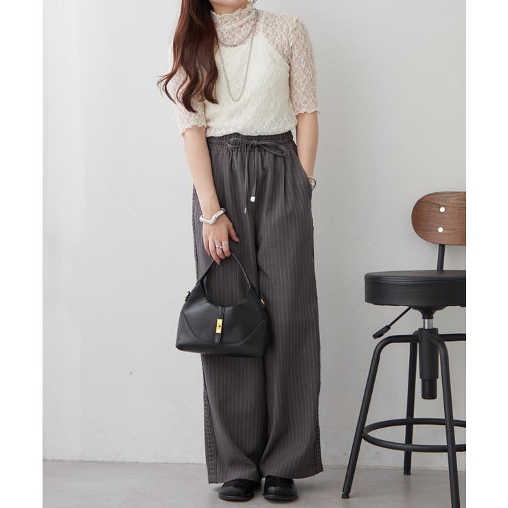 ストレッチレースボトルネックプルオーバー | RMAF　NICE CLAUP / OLIVE des OLIVE | 詳細画像7 