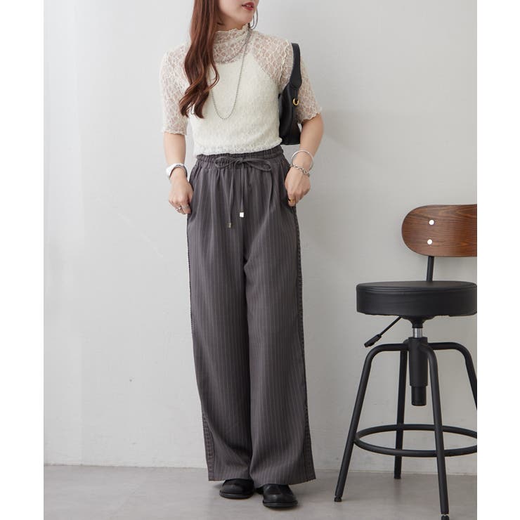 ストレッチレースボトルネックプルオーバー | RMAF　NICE CLAUP / OLIVE des OLIVE | 詳細画像8 