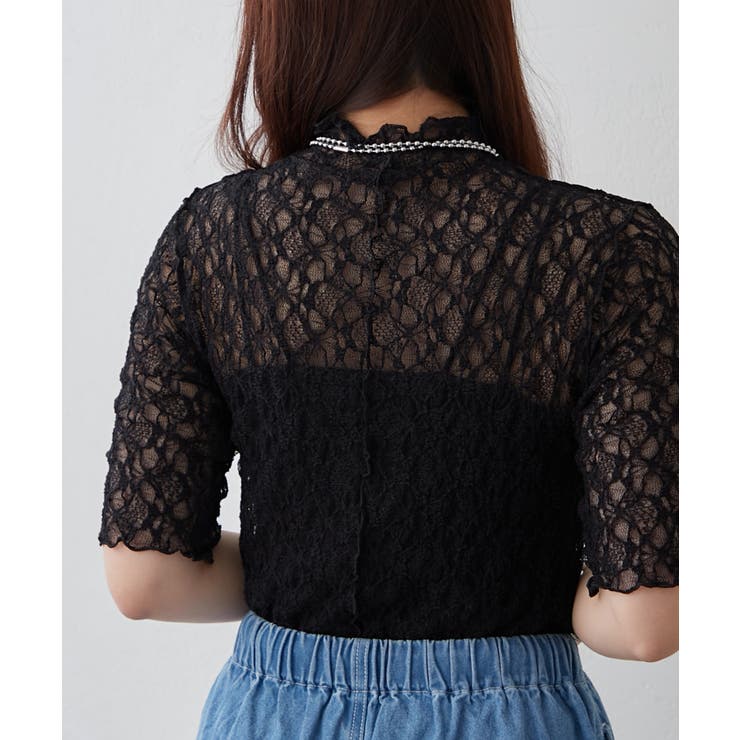 ストレッチレースボトルネックプルオーバー | RMAF　NICE CLAUP / OLIVE des OLIVE | 詳細画像12 