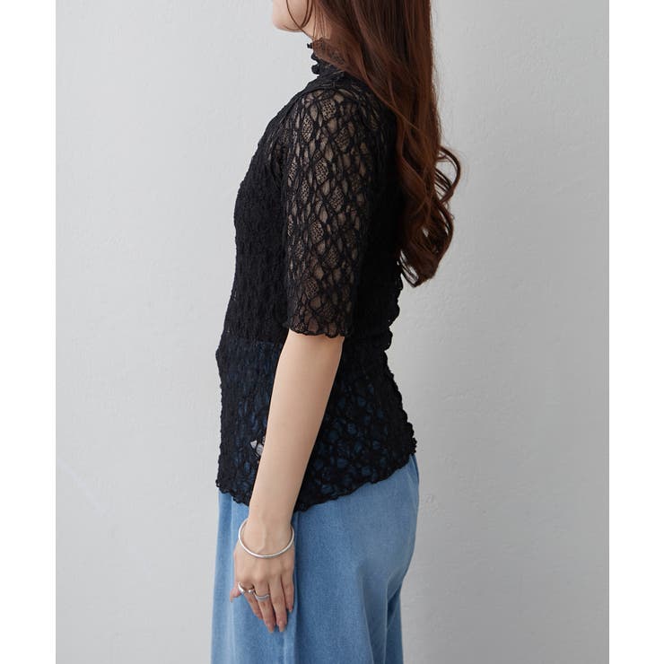 ストレッチレースボトルネックプルオーバー | RMAF　NICE CLAUP / OLIVE des OLIVE | 詳細画像19 