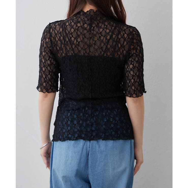 ストレッチレースボトルネックプルオーバー | RMAF　NICE CLAUP / OLIVE des OLIVE | 詳細画像20 