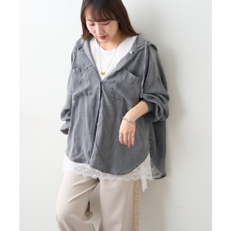 裾レースノースリプルオーバー | RMAF　NICE CLAUP / OLIVE des OLIVE | 詳細画像8 