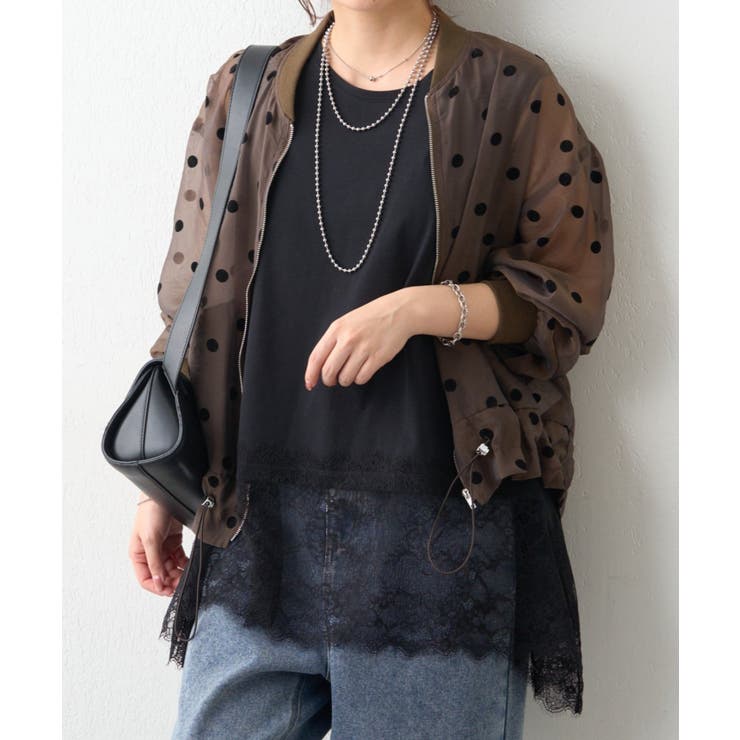 ブラック | 裾レースノースリプルオーバー | RMAF　NICE CLAUP / OLIVE des OLIVE