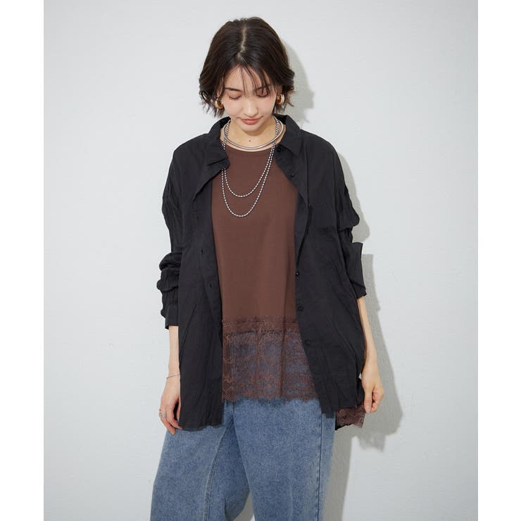 【レイヤードコーデにもおすすめ】裾レースノースリプルオーバー | RMAF　NICE CLAUP / OLIVE des OLIVE | 詳細画像25 