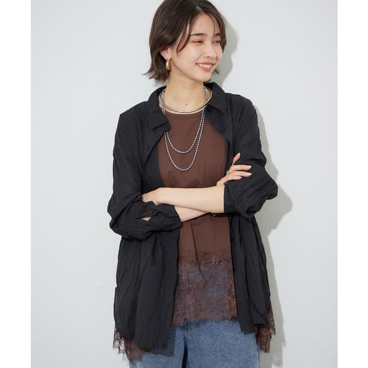 【レイヤードコーデにもおすすめ】裾レースノースリプルオーバー | RMAF　NICE CLAUP / OLIVE des OLIVE | 詳細画像24 