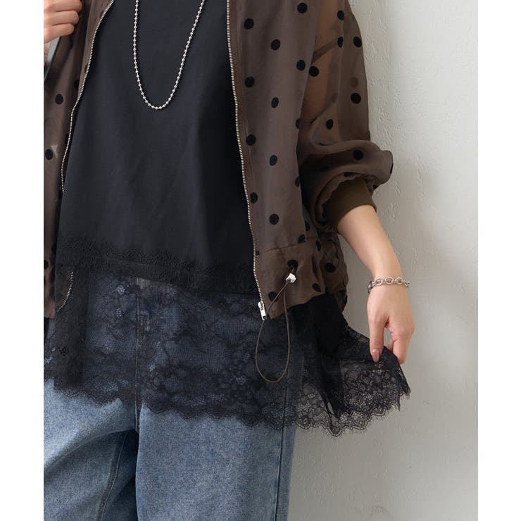 裾レースノースリプルオーバー | RMAF　NICE CLAUP / OLIVE des OLIVE | 詳細画像11 