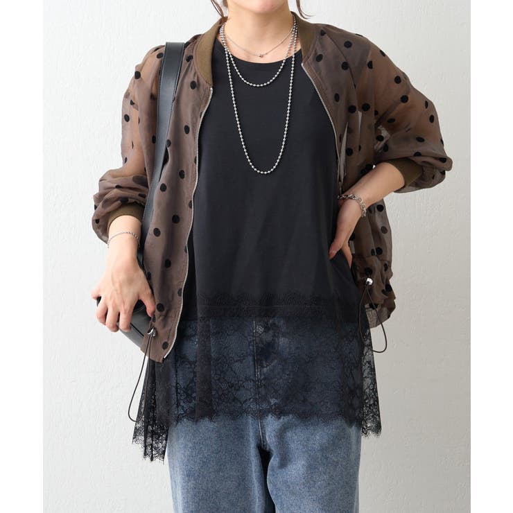 裾レースノースリプルオーバー | RMAF　NICE CLAUP / OLIVE des OLIVE | 詳細画像14 