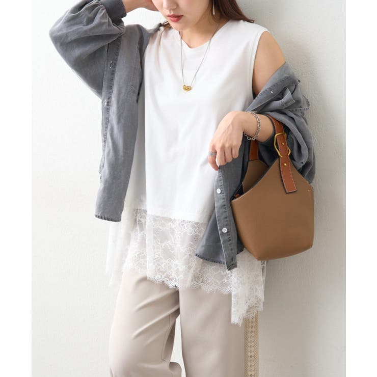 裾レースノースリプルオーバー | RMAF　NICE CLAUP / OLIVE des OLIVE | 詳細画像3 