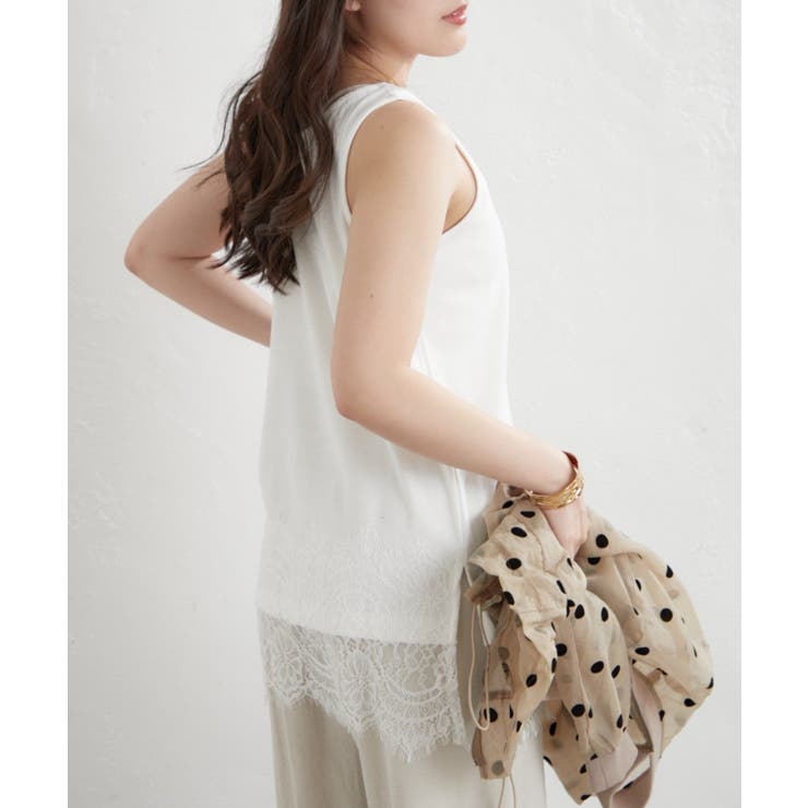リブ裾レースタンク[品番：OLOW0018110]｜RMAF NICE CLAUP / OLIVE des