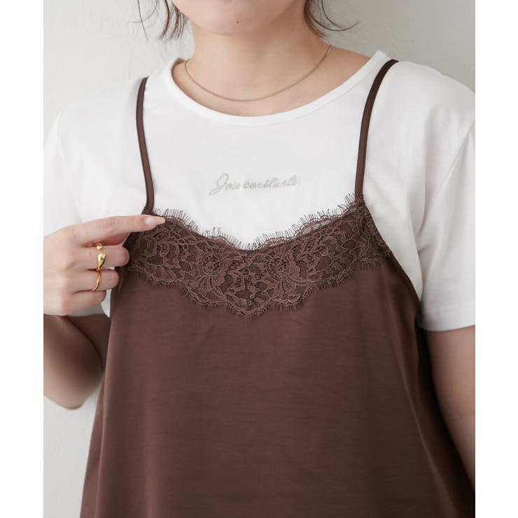 シンプルで着回しやすい、プレート付ロゴTシャツ | RMAF　NICE CLAUP / OLIVE des OLIVE | 詳細画像3 
