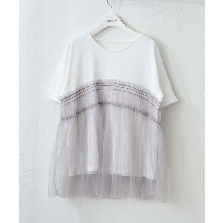 【Web限定】チュールドッキングTシャツ | NICE CLAUP / OLIVE des OLIVE　OUTLET | 詳細画像3 