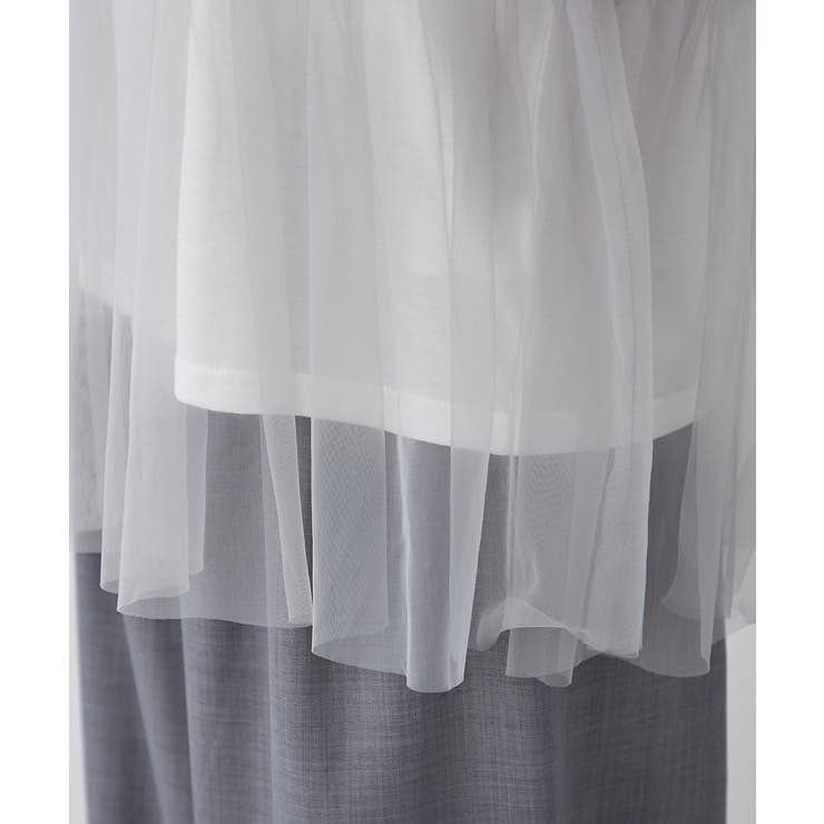 【Web限定】チュールドッキングTシャツ | NICE CLAUP / OLIVE des OLIVE　OUTLET | 詳細画像4 