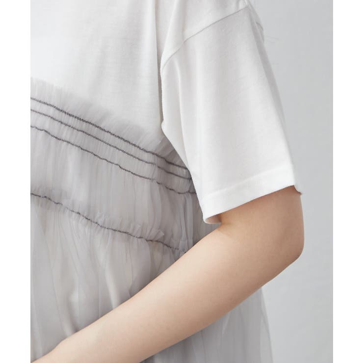 【Web限定】チュールドッキングTシャツ | NICE CLAUP / OLIVE des OLIVE　OUTLET | 詳細画像5 