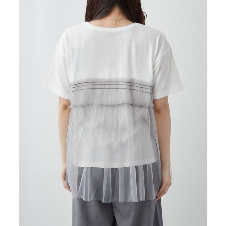 【Web限定】チュールドッキングTシャツ | NICE CLAUP / OLIVE des OLIVE　OUTLET | 詳細画像6 
