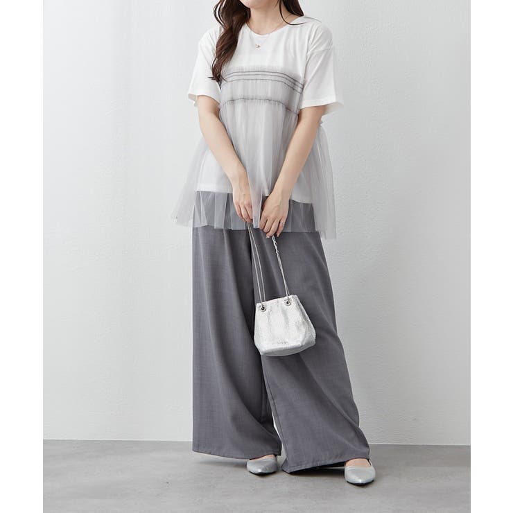 【Web限定】チュールドッキングTシャツ | NICE CLAUP / OLIVE des OLIVE　OUTLET | 詳細画像11 