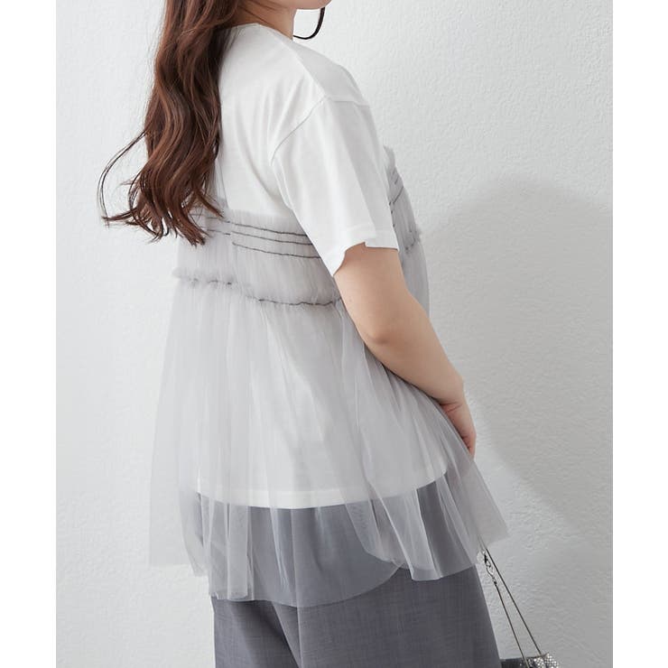 【Web限定】チュールドッキングTシャツ | NICE CLAUP / OLIVE des OLIVE　OUTLET | 詳細画像12 