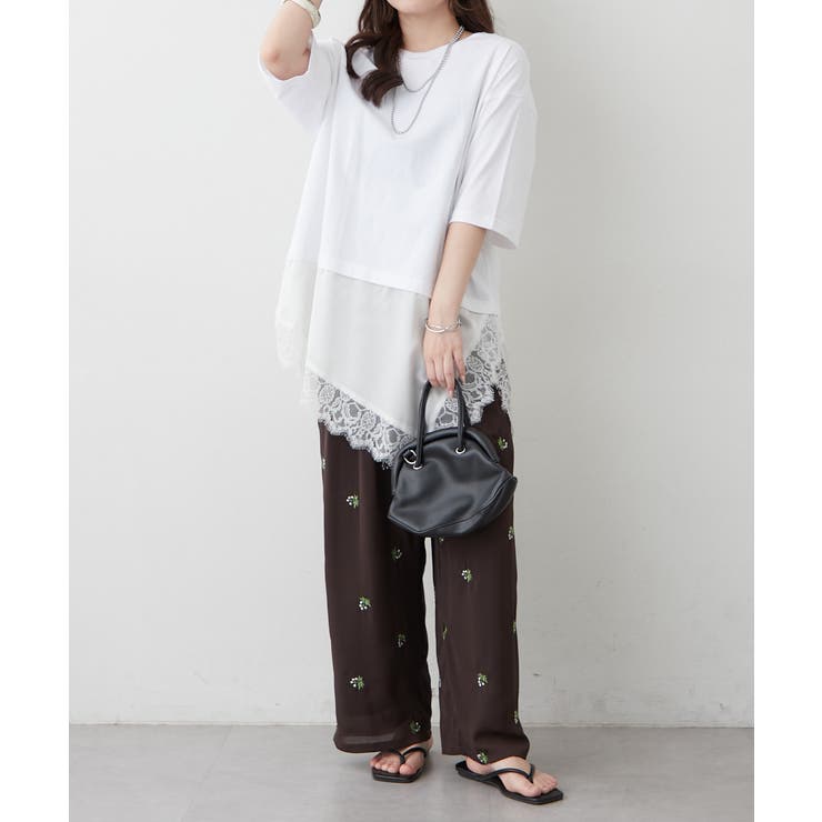 レースドッキングTシャツ | RMAF　NICE CLAUP / OLIVE des OLIVE | 詳細画像8 