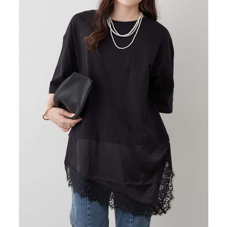 レースドッキングTシャツ | RMAF　NICE CLAUP / OLIVE des OLIVE | 詳細画像9 
