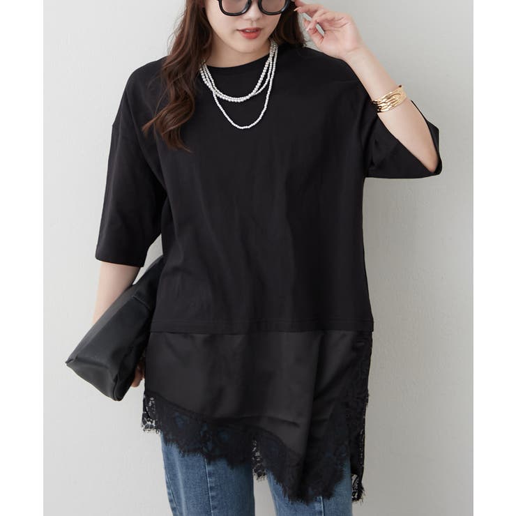 レースドッキングTシャツ | RMAF　NICE CLAUP / OLIVE des OLIVE | 詳細画像10 