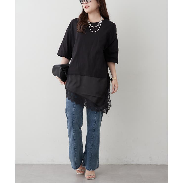 レースドッキングTシャツ | RMAF　NICE CLAUP / OLIVE des OLIVE | 詳細画像13 