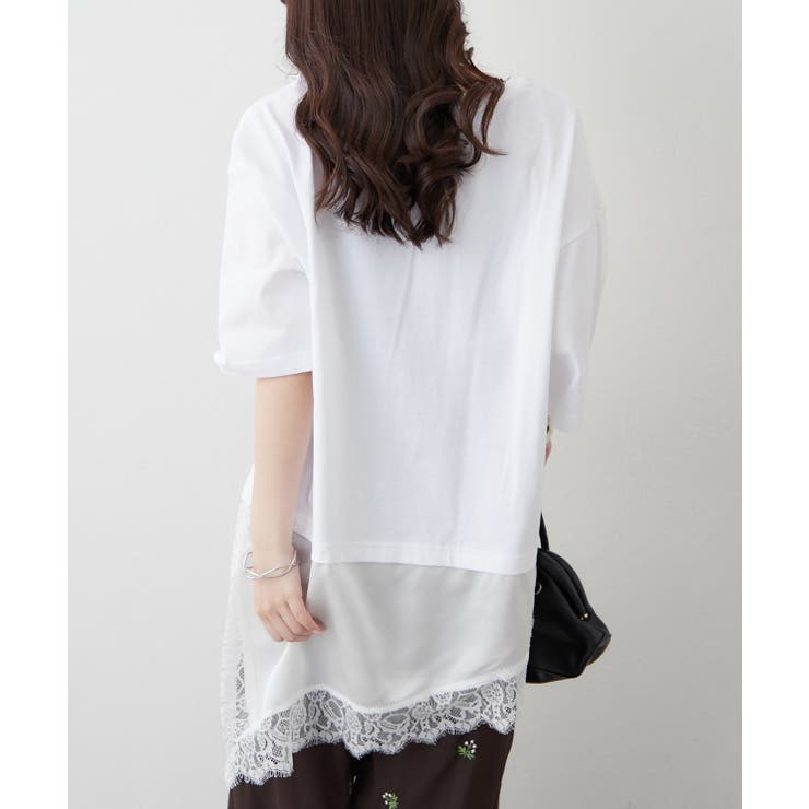 レースドッキングTシャツ | RMAF　NICE CLAUP / OLIVE des OLIVE | 詳細画像4 