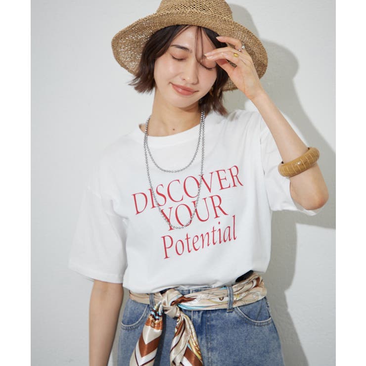 ホワイト | 【接触冷感】アソートロゴシルケットTシャツ | RMAF　NICE CLAUP / OLIVE des OLIVE