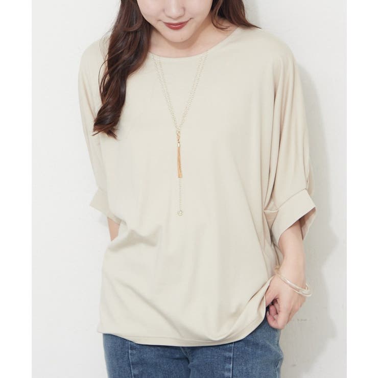 タッセルチャーム付ネックレス刺繍T | RMAF　NICE CLAUP / OLIVE des OLIVE | 詳細画像13 