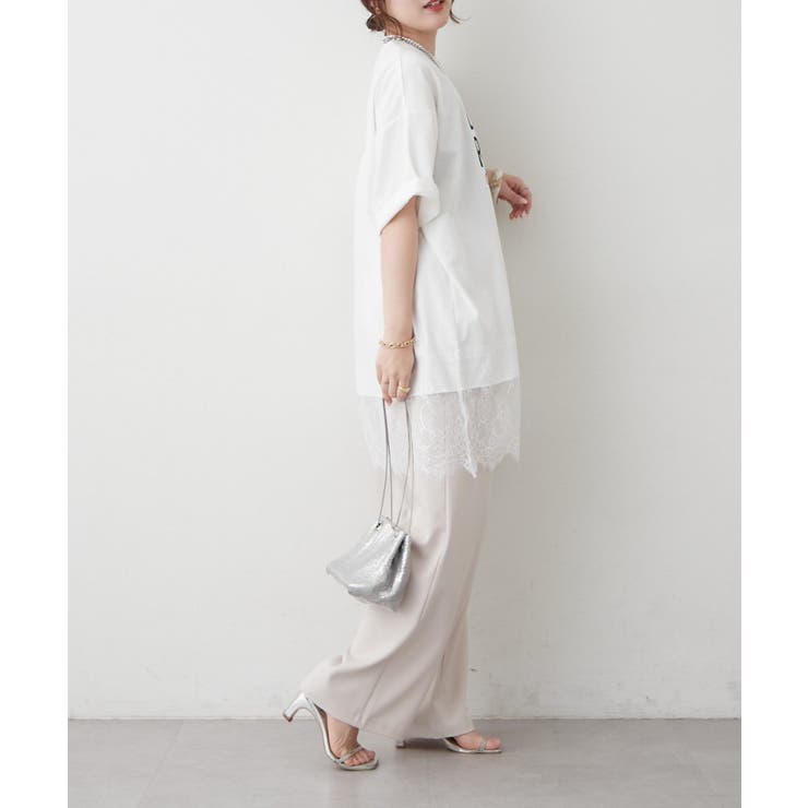 【丈の長さを選べる】裾レースTシャツ | RMAF　NICE CLAUP / OLIVE des OLIVE | 詳細画像10 