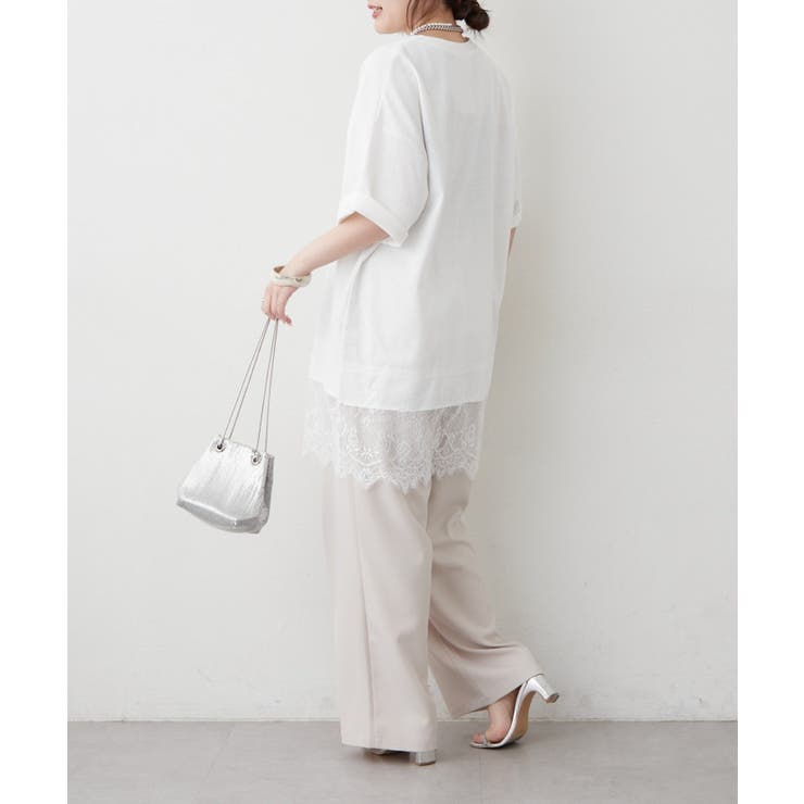 【丈の長さを選べる】裾レースTシャツ | RMAF　NICE CLAUP / OLIVE des OLIVE | 詳細画像11 