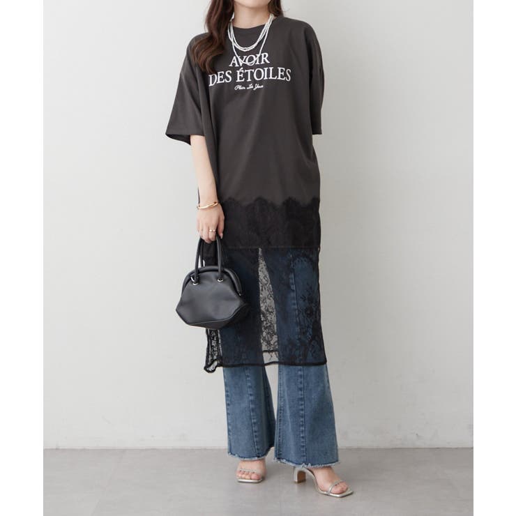 【丈の長さを選べる】裾レースTシャツ | RMAF　NICE CLAUP / OLIVE des OLIVE | 詳細画像14 
