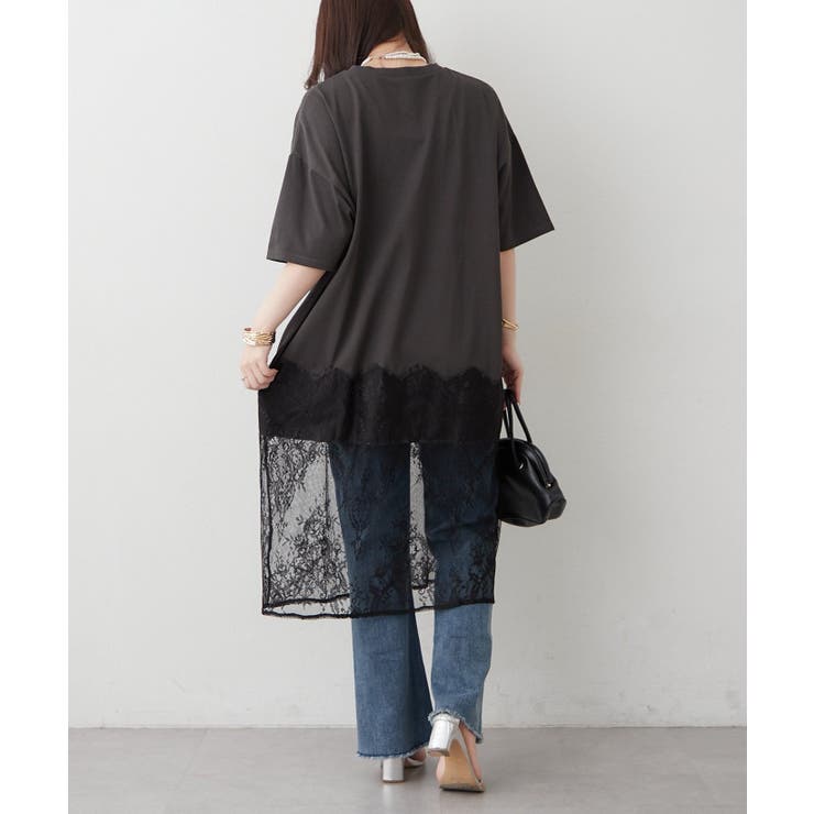 【丈の長さを選べる】裾レースTシャツ | RMAF　NICE CLAUP / OLIVE des OLIVE | 詳細画像16 