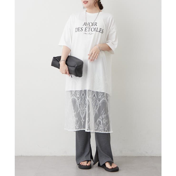 【丈の長さを選べる】裾レースTシャツ | RMAF　NICE CLAUP / OLIVE des OLIVE | 詳細画像18 