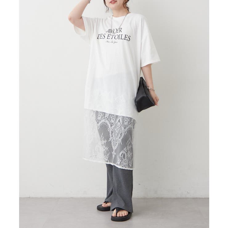 【丈の長さを選べる】裾レースTシャツ | RMAF　NICE CLAUP / OLIVE des OLIVE | 詳細画像19 