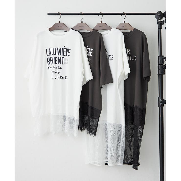 【丈の長さを選べる】裾レースTシャツ | RMAF　NICE CLAUP / OLIVE des OLIVE | 詳細画像2 