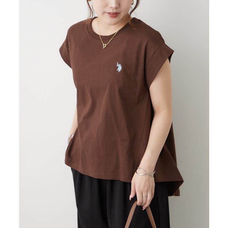 【U.S. POLO ASSN. ×RMAF】接触冷感 フレンチ袖Tシャツ | RMAF　NICE CLAUP / OLIVE des OLIVE | 詳細画像7 