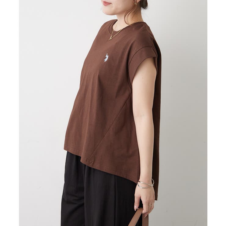 【U.S. POLO ASSN. ×RMAF】接触冷感 フレンチ袖Tシャツ | RMAF　NICE CLAUP / OLIVE des OLIVE | 詳細画像8 