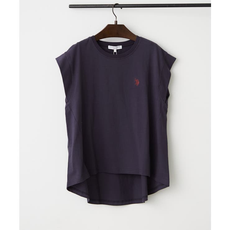 ネイビー | 【U.S. POLO ASSN. ×RMAF】接触冷感 フレンチ袖Tシャツ | RMAF　NICE CLAUP / OLIVE des OLIVE
