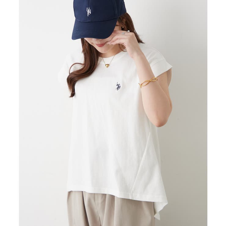 【U.S. POLO ASSN. ×RMAF】接触冷感 フレンチ袖Tシャツ | RMAF　NICE CLAUP / OLIVE des OLIVE | 詳細画像3 