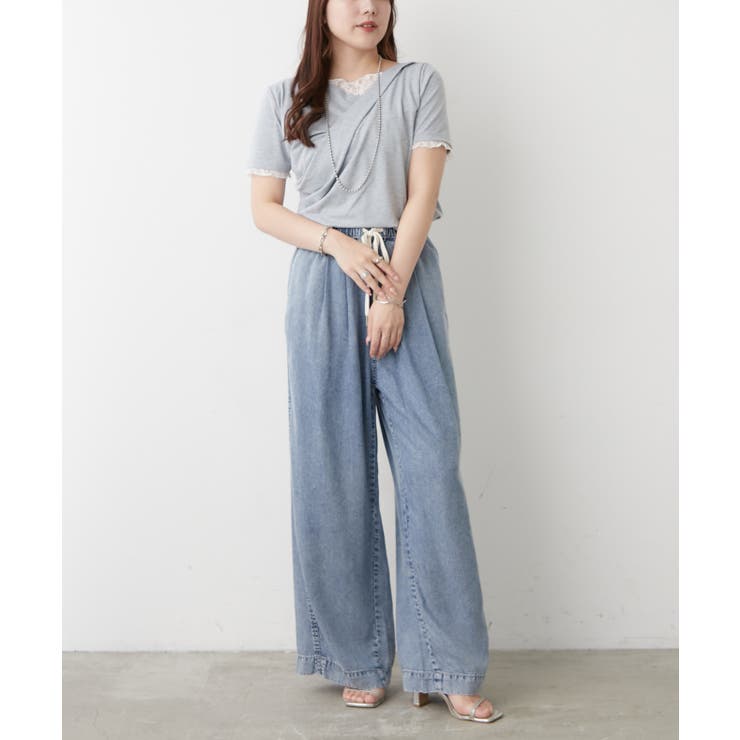 レースドッキングドレープTシャツ | RMAF　NICE CLAUP / OLIVE des OLIVE | 詳細画像16 