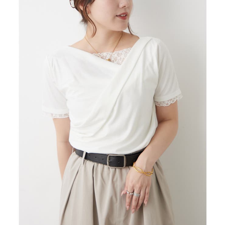 オフ | レースドッキングドレープTシャツ | RMAF　NICE CLAUP / OLIVE des OLIVE