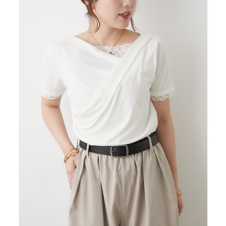 レースドッキングドレープTシャツ | RMAF　NICE CLAUP / OLIVE des OLIVE | 詳細画像20 
