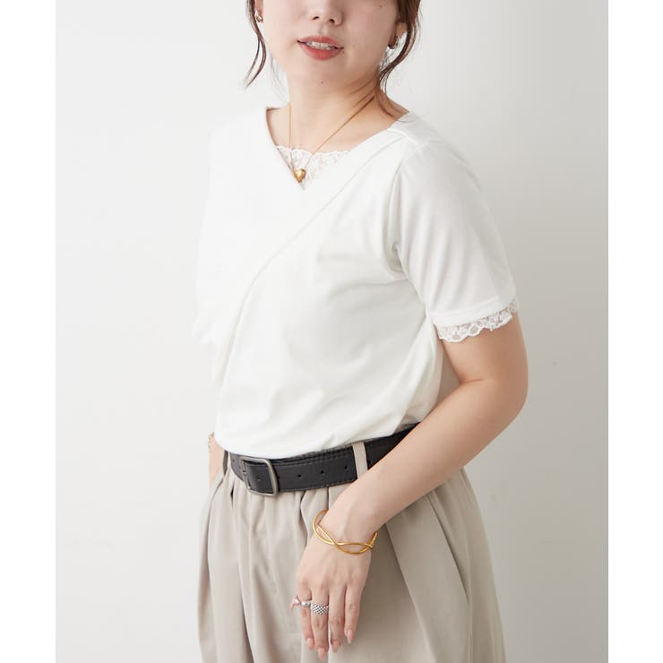 レースドッキングドレープTシャツ | RMAF　NICE CLAUP / OLIVE des OLIVE | 詳細画像21 