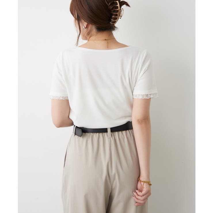 レースドッキングドレープTシャツ | RMAF　NICE CLAUP / OLIVE des OLIVE | 詳細画像23 