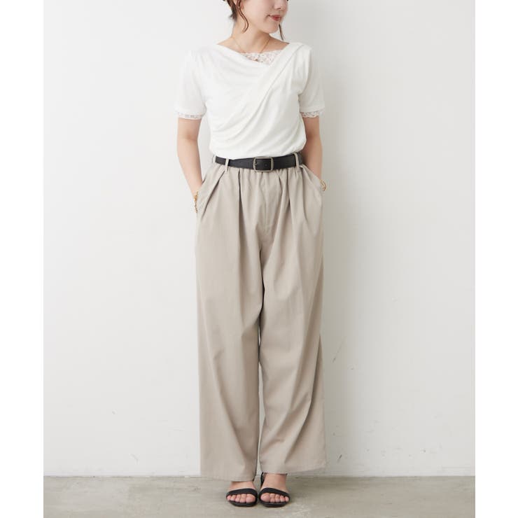 レースドッキングドレープTシャツ | RMAF　NICE CLAUP / OLIVE des OLIVE | 詳細画像24 