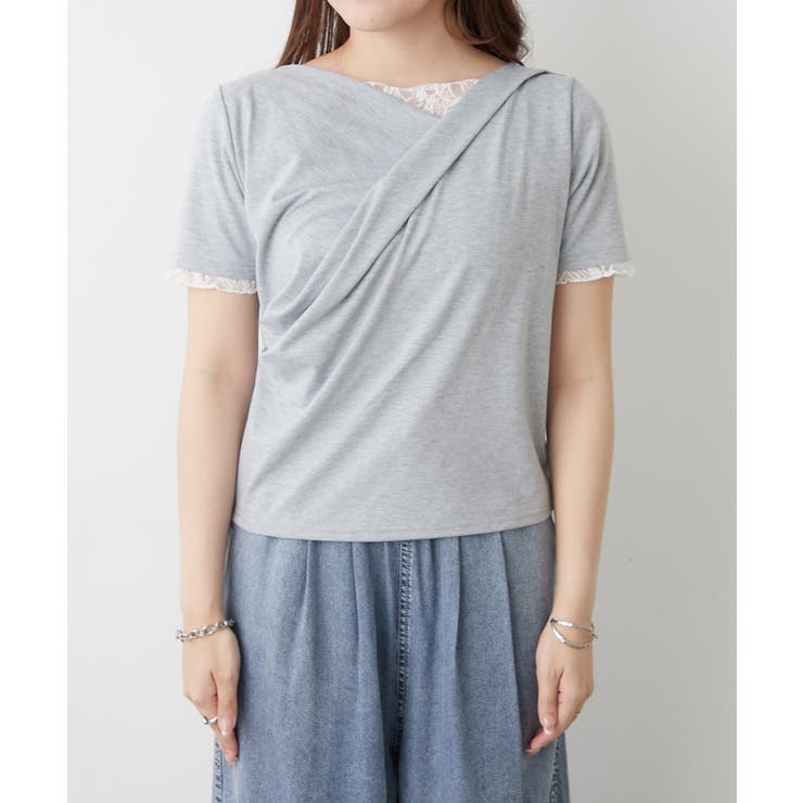 レースドッキングドレープTシャツ | RMAF　NICE CLAUP / OLIVE des OLIVE | 詳細画像27 