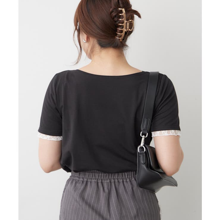 レースドッキングドレープTシャツ | RMAF　NICE CLAUP / OLIVE des OLIVE | 詳細画像6 