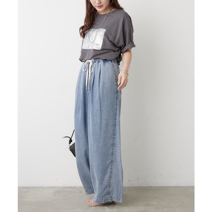 【接触冷感】カノコ箔かすれプリントTシャツ | RMAF　NICE CLAUP / OLIVE des OLIVE | 詳細画像11 